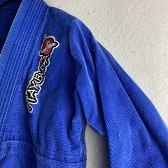 Hayabusa BJJ Gi Youth Blue Jiu Jitsu Yuushi Thick Heavy Duty Thread Jacket