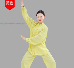 Unisex Cotton Kung Fu Tai Chi Uniform Morning exercise martial arts Clothes Suit