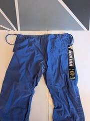 Vulkan Pro Lite BJJ Pants A3 Blue Drawstrings 100% Cotton Size W38 Inseam 26