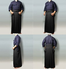 Kendo Uniform Set -Standard- Navy blue gi with Black hakama – kendo uniform kend