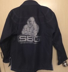 SBG Gi A2 Black Straight Blast Gym MMA Martial Arts JuJitSu