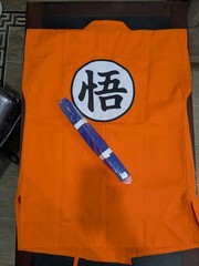 Goku Sleevless Karate Suit Orange Anime Gi Embroidered Costume Adults Uniform
