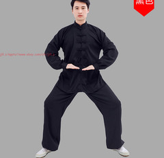 Unisex Cotton Kung Fu Tai Chi Uniform Morning exercise martial arts Clothes Suit
