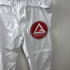 Gracie Barra Equipe Edition Pants Womens F5 White Ripstop Jiu Jitsu Kimono NWOT