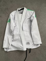 Albino and Preto Gi SERIES 8 Green Blue Made in BRAZIL KIMONO WHITE Bag A3H
