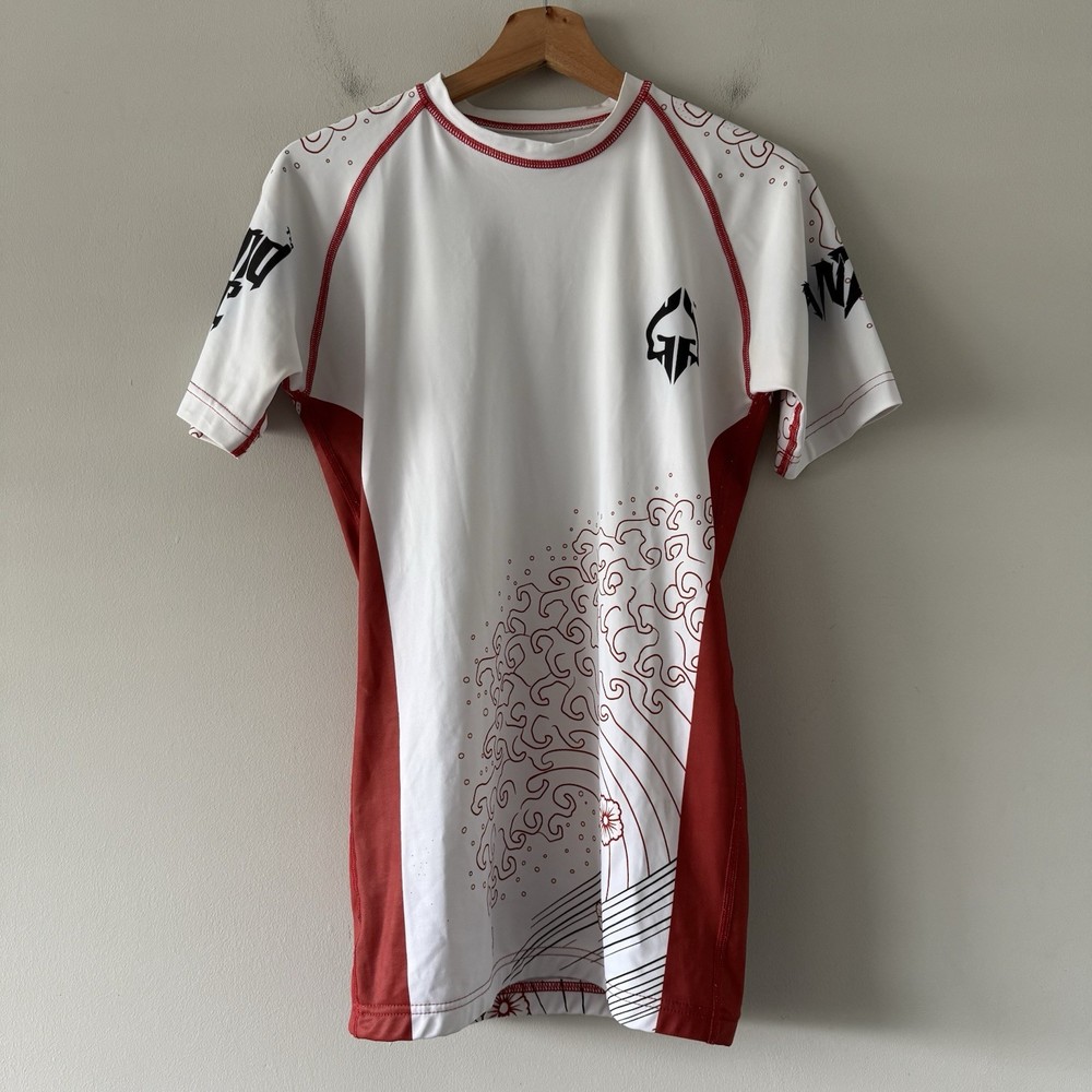 Ground Game Rash Guard Mens M Short Sleeve Jiu Jitsu MMA BJJ Kickboxing Judo
