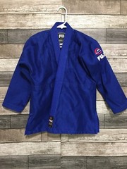 Fuji Jiu Jitsu Gi Kids Size 0 Blue MMA Heavyweight Cotton Blend (Top Only) F9