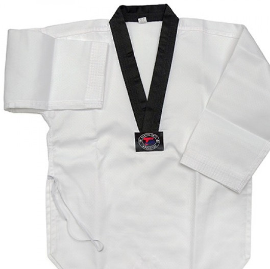 JACQUARD FABRIC DELUXE BLACK V-NECK UNIFORM