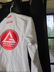 Gracie Barra Equipe Edition BJJ Jiu-Jitsu Gi White Uniform Set A0 Pants & Jacket