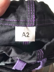 Summo Lone Wolf Premium JIU-JITSU GI A2 Black Purple Embroidery Top & Pants New