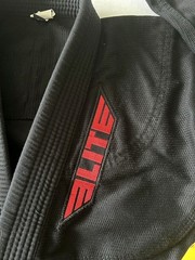 Elite BJJ GI Youth C1 Brazilian Jiu-Jitsu Gi Black/Red Set Jacket/Pant with Belt