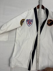 ATA State Champion Johnnie Morris Black Belt Taekwondo Uniform Top White Size