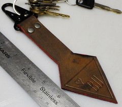 Genuine Leather Key Chain – Jiu Jitsu Theme – Heavy Duty – Unique Design