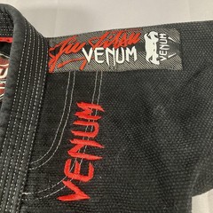 Venum C2 Challenger Series Youth BJJ Jiu Jitsu Gi Jacket Black Red 100% Cotton