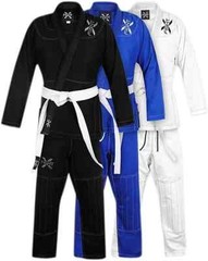 FightX Black Brazilian Jiu Jitsu (BJJ) Gi Size A5 for Men and Women