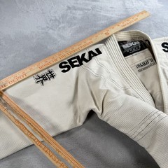 Fuji Sekai BJJ Gi Kimono Jacket White Mens A1 Brazilian Jiu Jitsu Embroidered
