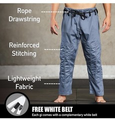 Elite Sports BJJ GI for Men IBJJF Kimono BJJ Jiujitsu GIS W/Preshrunk Gray A5