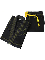 Thapur Sports Elite Brazilian Jiu Jitsu Gi Uniform – Black/Yellow – Free Belt