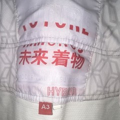 Future Kimonos Black Hybrid BJJ Gi Jacket Top, White A3 Adult Unisex