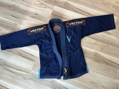 Vector Sports Gear Up Size K2 Brazilian Jiu Jitsu Blue Gi Top Kids *Top Only
