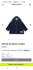 Albino and Preto Mil-Spec Brasil Navy A1L BJJ Jiu Jitsu Uniform Kimono GI