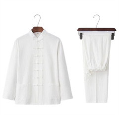Casual Tang Clothes Tai Chi Uniform Wing Chun Kung fu Suit Soft Cotton Linen