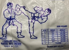 ATA – Made In USA – ATA Uniform, White Size 5 Karate Kung Fu Tae Kwon Do