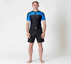 Fuji Sports IBJJF Ranked BJJ Jiu Jitsu Short Sleeve SS Rashguard – Blue