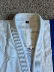Renzo Gracie size A1 White and Blue Brazilian Jiu-Jitsu Gi with pants