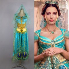 Adult Aladdin Princess Jasmine Cosplay Dress Halloween Costume ;