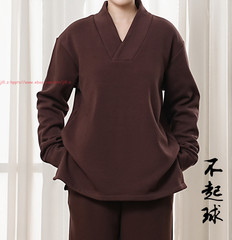 Fall Winter Unisex Meditation Monk Thicken uniform Warm Lay Zen flannel Outfits