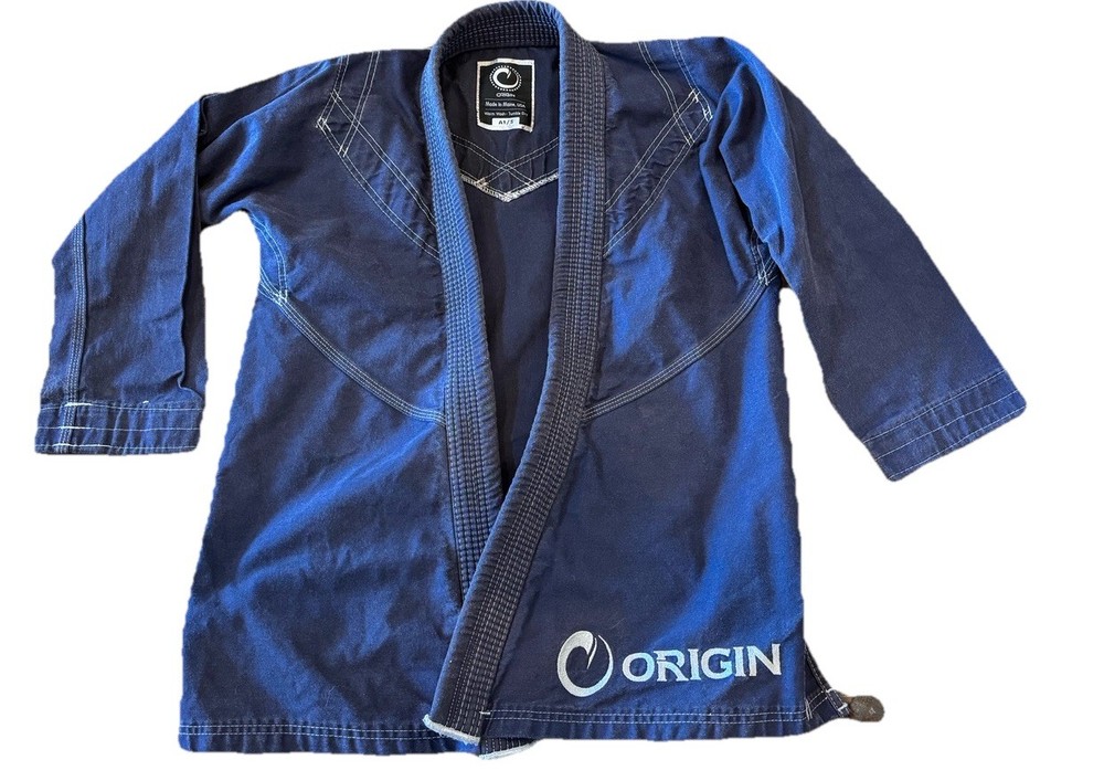 Origin Maine BJJ Jiu Jitsu Jacket A1 Mens Size Small Navy Blue GI MMA Kimono