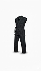 Sleeveless black Karate Gi | Lightweight Martial Arts Uniform | With Free belt