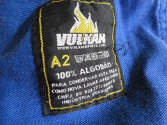 Vulkan Jiu Jitsu Pants Men A2 32×25 Blue Drawstrings Heavy 100% Cotton Loose Fit
