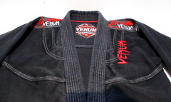 Venum Jiu Jitsi „Challenger” Series Jacket Youth Size C3, Black Cotton Red Trim