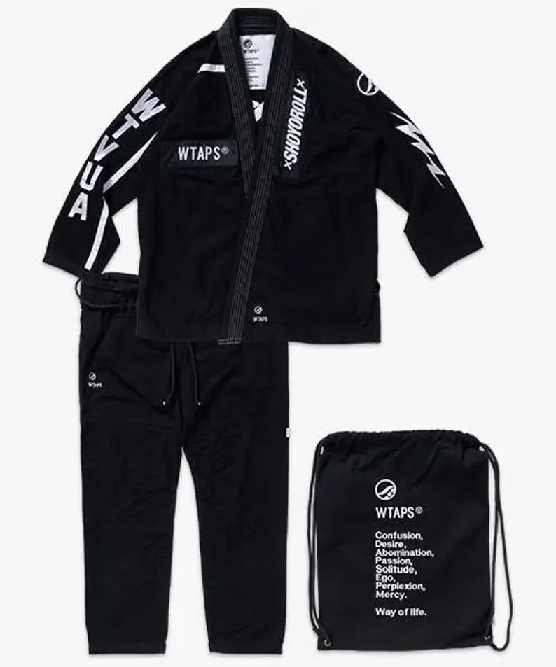 Shoyoroll Batch # 113 WTAPS Black Colour Jiu-Jitsu Kimono 450 GSM With Bag
