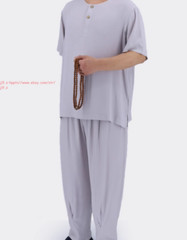 Cotton Meditation Buddhist Monk Sleepwear Summer Shaolin pajamas Set Underwear