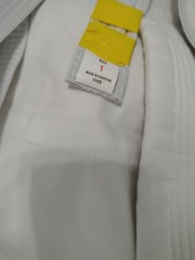 BOLD LOOK White Martial Arts Karate Uniform Pants Jacket Belt Size 1 Heavy Duty