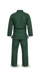 Sleeveless Dark Green Karate Gi Uniform | Martial Arts Training Suit with Belt.