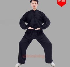 Unisex Cotton Kung Fu Tai Chi Uniform Morning exercise martial arts Clothes Suit