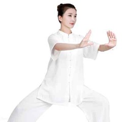 Short Sleeve Kung Fu Shirts Wing Chun Sport Tops Martial Arts Taichi Uniform