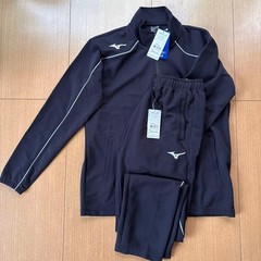Mizuno Tracksuit Set Black White Men L Jacket Pants Quick Dry New Tags Japan