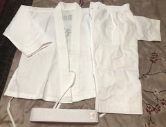 Karate Martial Arts Uniform Size 0000 Child Youth -Tunic Pants Belt White New