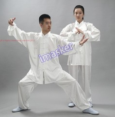 Unisex Korean Silk Tai Chi Suit Kung Fu Uniform Martial Arts Performance Clothes