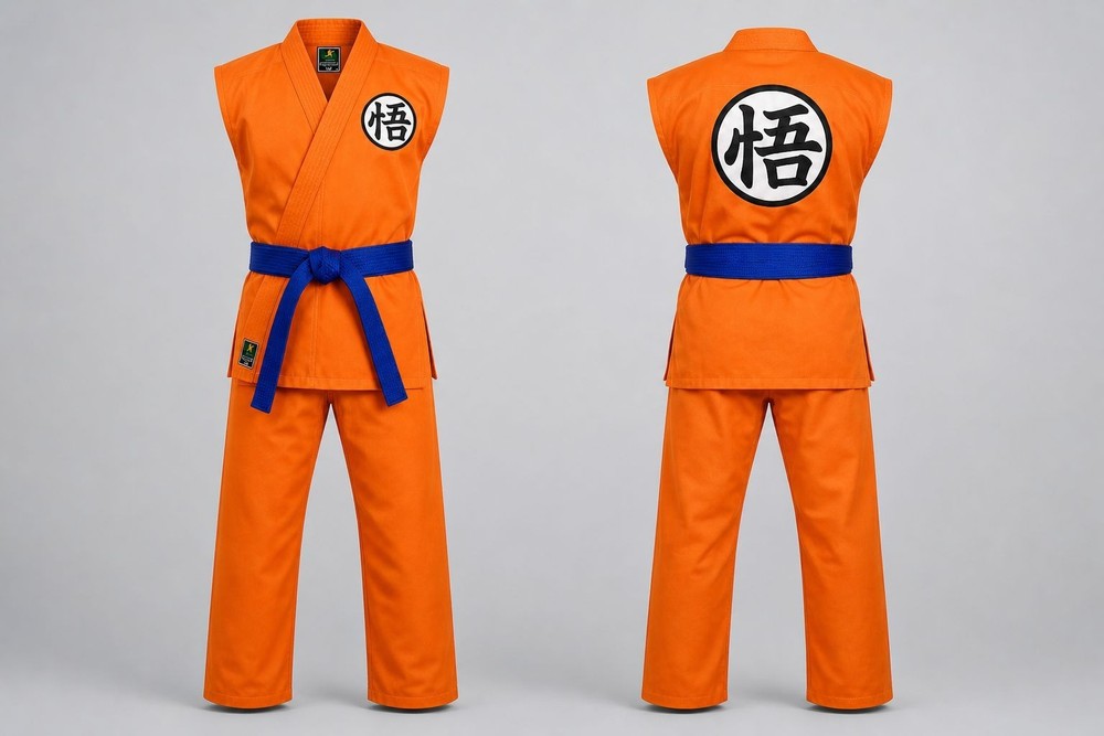 Goku Karate Suit Orange Anime Gi Embroidered Costume Kids Adults Uniform