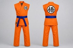 Goku Karate Suit Orange Anime Gi Embroidered Costume Kids Adults Uniform