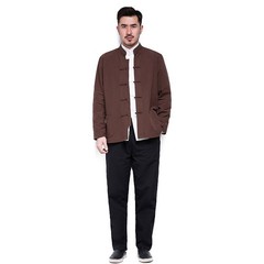 2PCS Mens Traditional Chinese Tang Suit Coat Pants Kung Fu Wingchun Uniform Hot