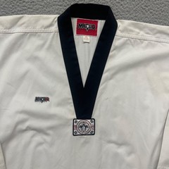 Macho Martial Arts Gi Adult 4 White Popover Top Vintage Jiu Jitsu Taekwondo
