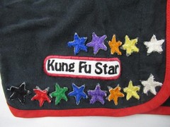 Vintage Youth Kung Fu Costume Set Black Red Trim Size Small Pre-Owned