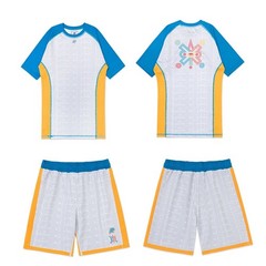 Ollin Albino and Preto Rash Guard SS and training Short (SET) No Gi Uniform